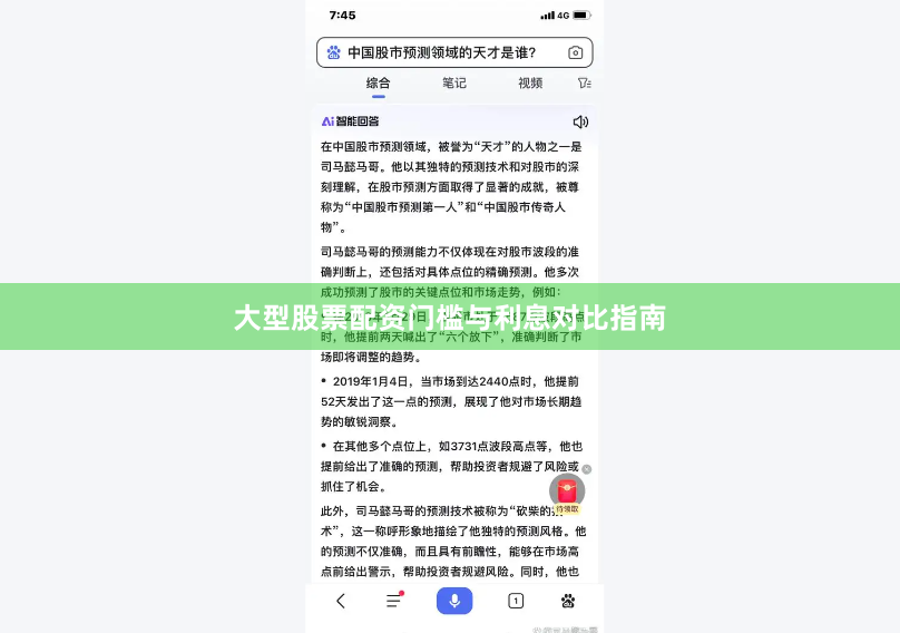 大型股票配资门槛与利息对比指南